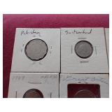 (15) Vintage Foreign Coins in Flips