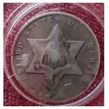 1859(?) 3 Cent Silver Coin