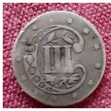 1859(?) 3 Cent Silver Coin