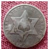 1859(?) 3 Cent Silver Coin