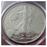 2020 American Silver Eagle PCGS GEM UNC - Autographed by Q. David Bowers
