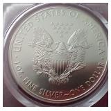 2020 American Silver Eagle PCGS GEM UNC - Autographed by Q. David Bowers