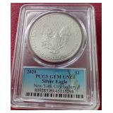 2020 American Silver Eagle PCGS GEM UNC - Autographed by Q. David Bowers