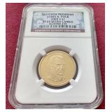 2009 Presidential Proof James Polk Dollar - NGC PF69 Ultra Cameo