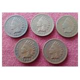 (5) Indian Pennies