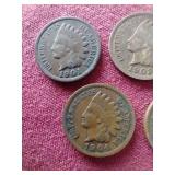 (5) Indian Pennies