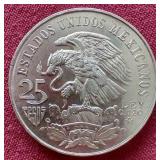 1968 Mexico Olympic Silver Peso