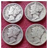 (10) Mercury Dimes