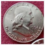 (3) Beautiful Uncirculated Franklin Half Dollars