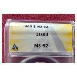 1886 Morgan Dollar - ANACS MS62