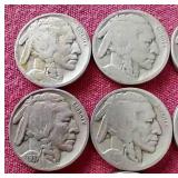 (10) Buffalo Nickels
