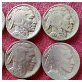 (10) Buffalo Nickels