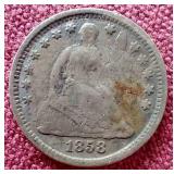 1858-O Liberty Seated Half Dime - Nice!