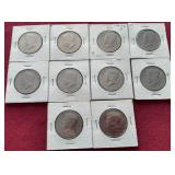 (10) Kennedy Half Dollars in Flips