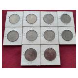 (10) Kennedy Half Dollars in Flips