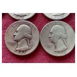 (10) Silver Washington Quarters
