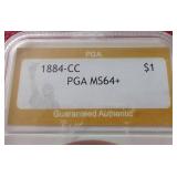 GORGEOUS 1884-CC Morgan Dollar - PGA MS64+