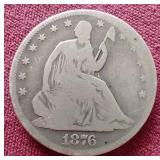 1876-CC Liberty Seated Half Dollar - Nice!