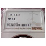 1881-S Morgan Dollar - NGC MS63