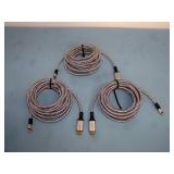 (3) Elecan 4K HDMI to USB-C Flex Belt / Braided Cables