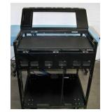 Middle Atlantic Podium / Lectern Style Audio / Video (AV) Rolling Equipment Rack with Slide out Tray, Power Strips and Cooling Fan