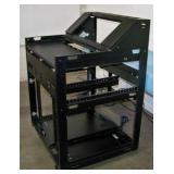 Middle Atlantic Podium / Lectern Style Audio / Video (AV) Rolling Equipment Rack with Slide out Tray, Power Strips and Cooling Fan