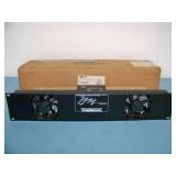 Middle Atlantic Ultra-Quiet Two-Fan Panel UQFP-2, Universal Techbox UTB-A2-14 and 2SP Clamping Rack Shelf RC-2