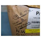 (33 lbs. including Box and Packaging) (100 Qty) Ultima USB 2.0 A-Style to 5-Pin Mini B Cables (3 meters, 9.8 feet) - NEW IN PACKAGING