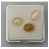 Three 6x8 MM Natural Ethiopian Oval Opals