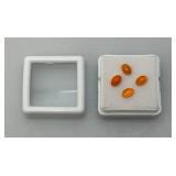 Four 4 x 6 MM Natural Ethiopian Oval Fire Opals