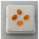 Four 4 x 6 MM Natural Ethiopian Oval Fire Opals