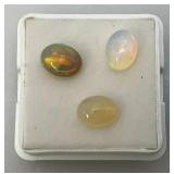 Three 6x8 MM Natural Ethiopian Oval Opals