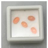 Four 4 x 6 MM Natural Ethiopian Oval Fire Opals