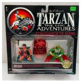 1995 TARZAN The Epic Adventures Congueror Of Mars John Carter Vs. O Mad Zad Action Figures With Bonus Collector Badge (NEW OLD STOCK)