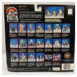 1995 TARZAN The Epic Adventures Lord Of The Jungle (Jungle King Tarzan Vs. The Leopard Man Action Figures With Bonus Collector Badge (NEW OLD STOCK)