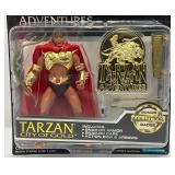 1995 TARZAN The Epic Adventures Lord Of The Jungle (Tarzan City Of Gold Action Figure With Bonus Collector Badge (NEW OLD STOCK)
