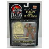 1995 TARZAN The Epic Adventures TARZAN Lord Of The Jungle Bendable Figure (City Of Gold TARZAN Action Figure With Bonus Collector Badge (NEW OLD STOCK)