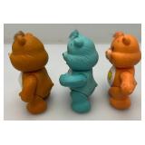 1983 Carebears Including Bedtime Bear, Tender Heart Bear And Friend Bear 3 1/2"