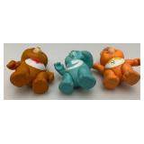 1983 Carebears Including Bedtime Bear, Tender Heart Bear And Friend Bear 3 1/2"