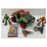 2003 Major Powers And The Star Squad Fisher Price Mario Bros Nintendo P-o1 Jeep And Action Figures And VHS