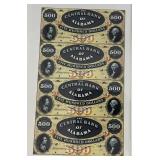 Misc. Bank Note Prints Unframed