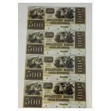 Misc. Bank Note Prints Unframed One Framed Behind Glass