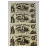 Misc. Bank Note Prints Unframed One Framed Behind Glass