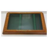 Vintage Solid Wood With Glass Front Display Cabinet 13 1/2" x 26" x 5"