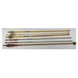 Vintage Wooden Arrows With Quiver