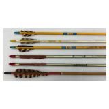 Vintage Wooden Arrows With Quiver