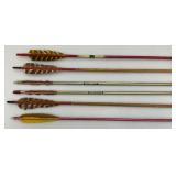 Vintage Wooden Arrows With Quiver