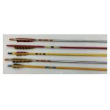 Vintage Wooden Arrows With Quiver