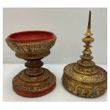 Est. $175.00 - $2,000.00 Burmese Gilded Offering Vessel From Burma