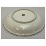 Vintage Japanese Takahashi Porcelain Cobalt Blue Floral Elegant Trinket Dish 7 3/8" With Foil Label